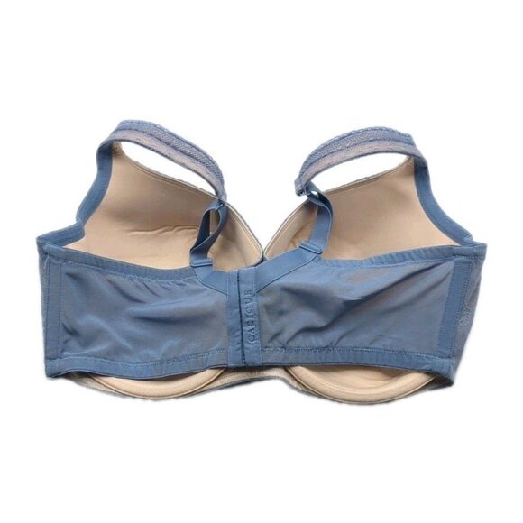 Cacique Womens Bra Modern Lace Balconette 44F Blue Underwire Lane Bryant - Picture 10 of 10